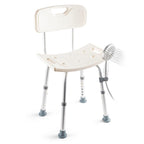 Dr. Kay's Adjustable Height Shower Chair Seat for Inside Shower, 350 lbs Heavy Duty Bathroom Stool for Bathtub, Safety Bath Bench with Backrest for Elderly and Disabled