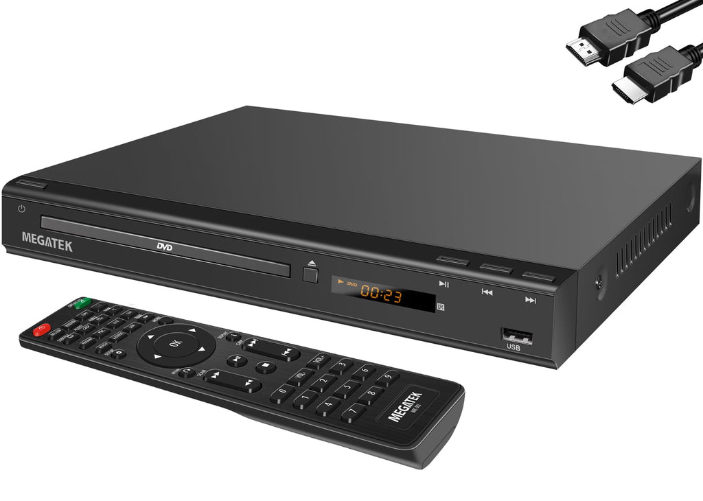 MEGATEK Region-Free DVD Player for TV with HDMI, USB & 1080p Upscaling