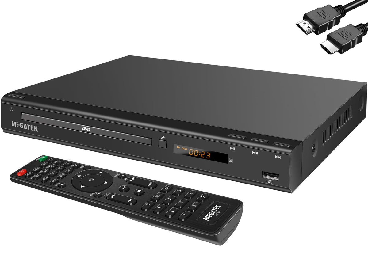 MEGATEK Region-Free DVD Player for TV with HDMI, USB & 1080p Upscaling