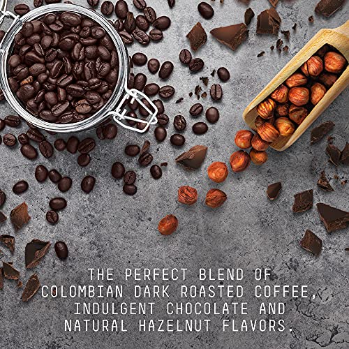 Stone Street Cold Brew Flavored Coffee, Natural Chocolate Hazelnut Flavor, Low Acid, 100% Colombian, Gourmet Coffee, Coarse Ground, Dark Roast, 1 LB
