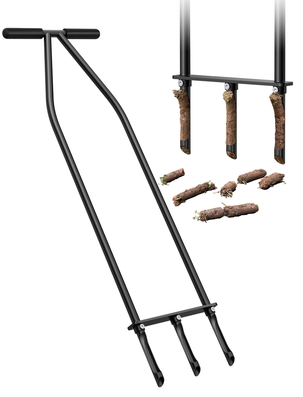 Xuperace Lawn Aerator Tool, Core Aerator Lawn Tool with Alloy Steel Material, Sturdy Grass Aerator for Lawn Health Soil Yard Aerator