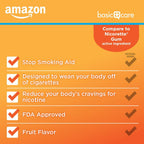 Amazon Basic Care Coated Nicotine Polacrilex Gum, 2 mg, Fruit Flavor, Stop Smoking Aid, Reduces Cravings, Smoking Cessation, 160 Count