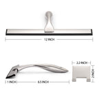 Hiware All-Purpose Shower Squeegee for Shower Doors, Bathroom, Window and Car Glass - Stainless Steel, 12 Inches