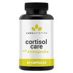 Luma Nutrition Cortisol Reducer and Manager - Ashwagandha + L-Theanine - Cortisol Supplements for Women and Men - Stress Relief, Restful Sleep, Detox, Lower and Control - 60 Capsules