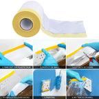 MyLifeUNIT Tape and Drape, Assorted Masking Paper for Automotive Painting Covering (66-Feet, 3 Sizes)