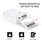 L LIKED 4x6 Direct Thermal Labels, 500pcs Perforated Fanfold, Compatible Zebra & Rollo Printers (Pack of 2)