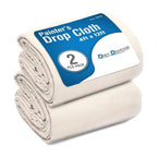 DIRT DEFENSE Pack of 2: Canvas Drop Cloth Cotton Tarp 4x12 Large Tarp for Art Supplies, Drop Cloths for Painting Supplies/Paint Canvas Fabric or Couch Cover and Furniture Cover from Paint
