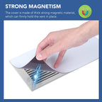 DIYMAG 8Pack Strong Magnetic Vent Covers, DecorativeVents Cover for Floor Standard Air Registers 5.5" x 12" for Floors Wall and Ceiling Register Homes and RV HVAC