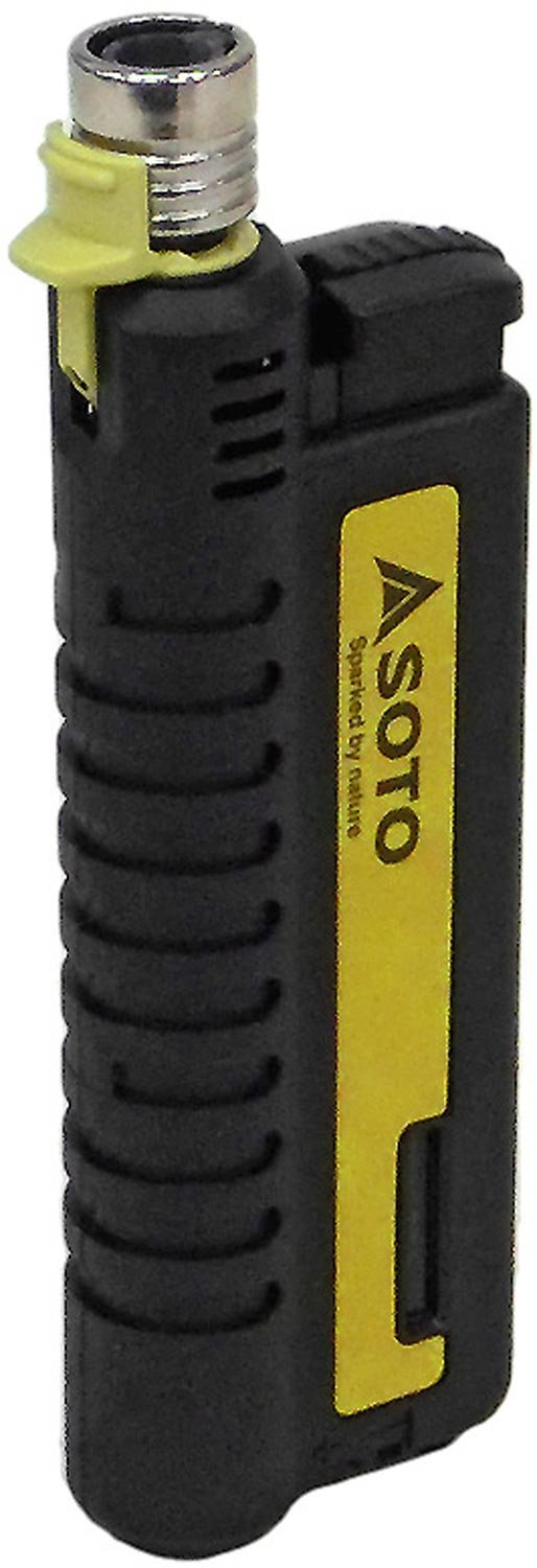 SOTO Pocket Torch Lighters for Camping - Extended Refillable Torch Lighter, Telescoping Burner Head, Electronic Ignition, Strong Wind-Resistant Butane Lighter for Candles, Grill, BBQ - Shipped Empty