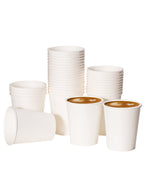 RACETOP Coffee Paper Cups 8 oz [100 pack], Disposable Coffee Cups, Hot Coffee Cups, Office (8 oz 100 pack)