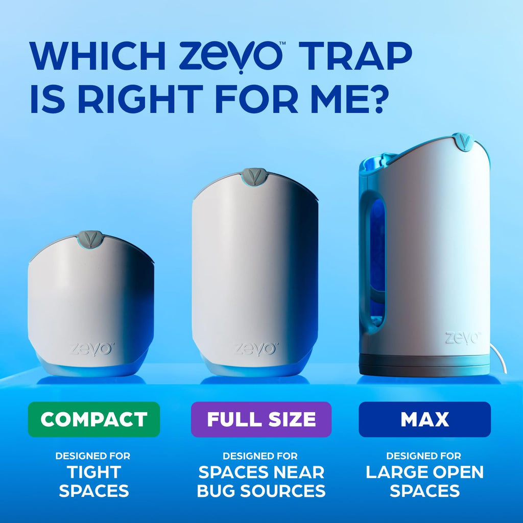 Zevo 2 Flying Insect Traps & 2 Cartridges - Plug-in Fly Trap & Indoor Insect Catcher for Gnats, Houses and Fruit Flies - Use in Any Room
