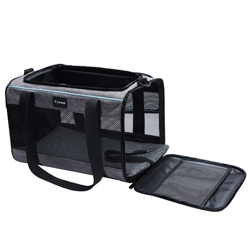 Vceoa 17.5"x11"x11" Pet Carrier for Cats