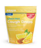 Amazon Basic Care Sugar Free Honey Lemon Cough Drops for Sore Throat Relief, Soothes Cough, 140 Count (Compare to Halls)