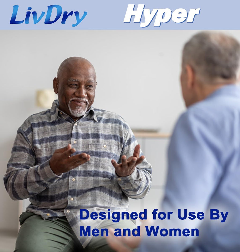 LivDry High Absorbency Pad Insert for Incontinence Briefs and Adult Diapers, Women and Men, Hyper 2400 (72 Count)