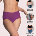 Everdries Washable & Reusable Incontinence Underwear for Women Over 60 - Leakproof, Discreet, Absorbent, Machine-Washable Panties (Original, M, Pack of 5)