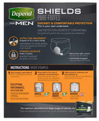 DependsMen Incontinence Shields/Pads Light Absorbency - 1 Box