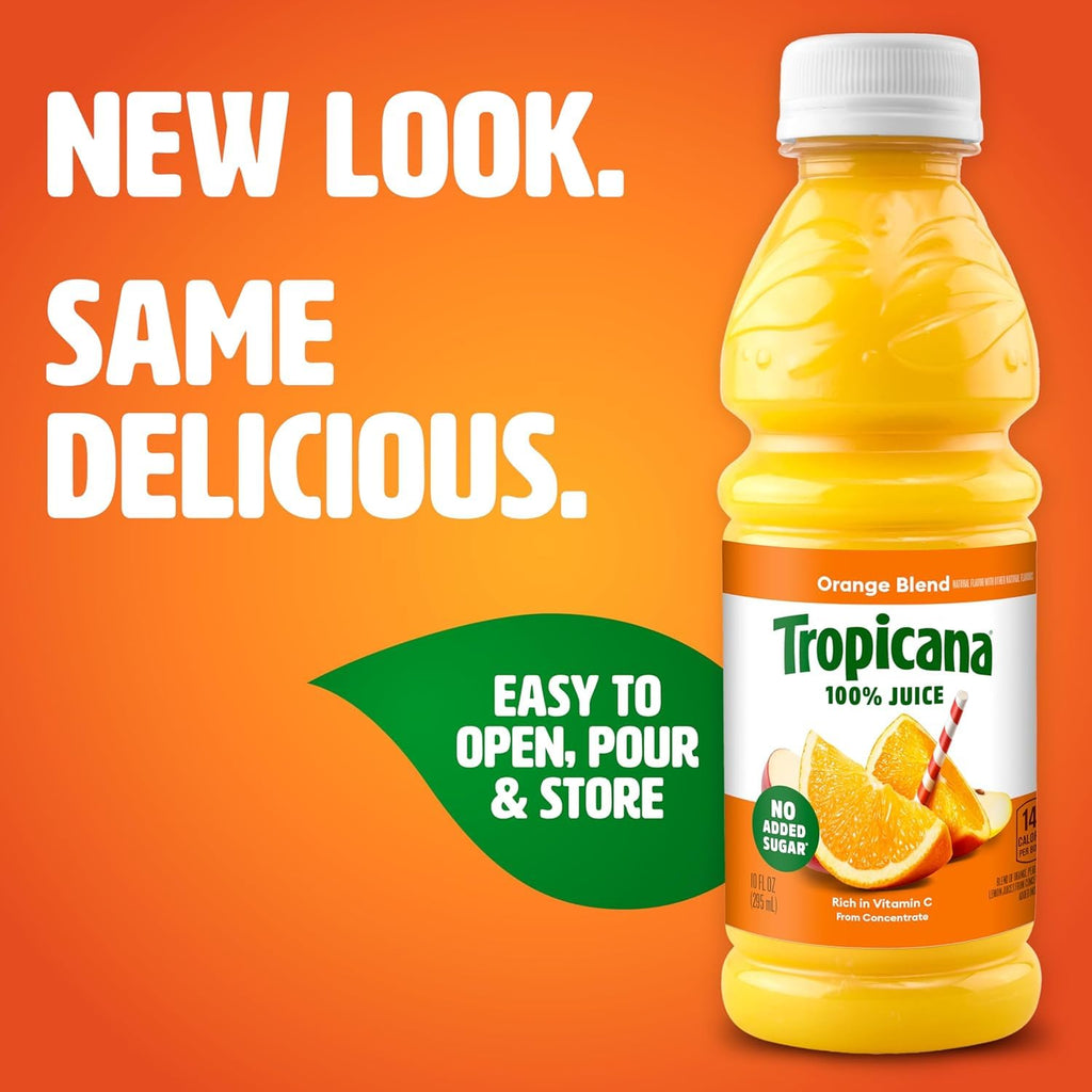 Tropicana 100% Juice 3-flavor Classic Variety Pack,10 Fl Oz (Pack of 24)