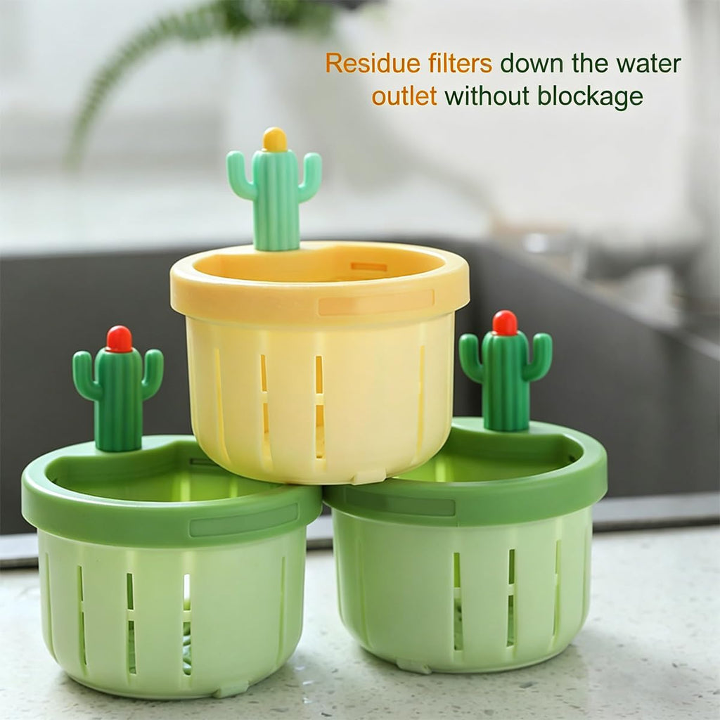 Cactus Kitchen Sink Drain Strainer, 2026 Upgrade Cactus Sink Strainer Basket, Fun Sink Accessory Innovations in Household Kitchen Supplies Bring Different Joy and Mood to The Kitchen (2pcs-Mix)