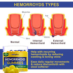 ACTIV PLUS Hemorrhoid Treatment to Reduce Re-occurrences & Easier Regularity with Stool Softener | 7 Clinically Studied hemorrhoid Ingredients | Plant-Based Sugar Free Lemon 60 Vegan Gummies