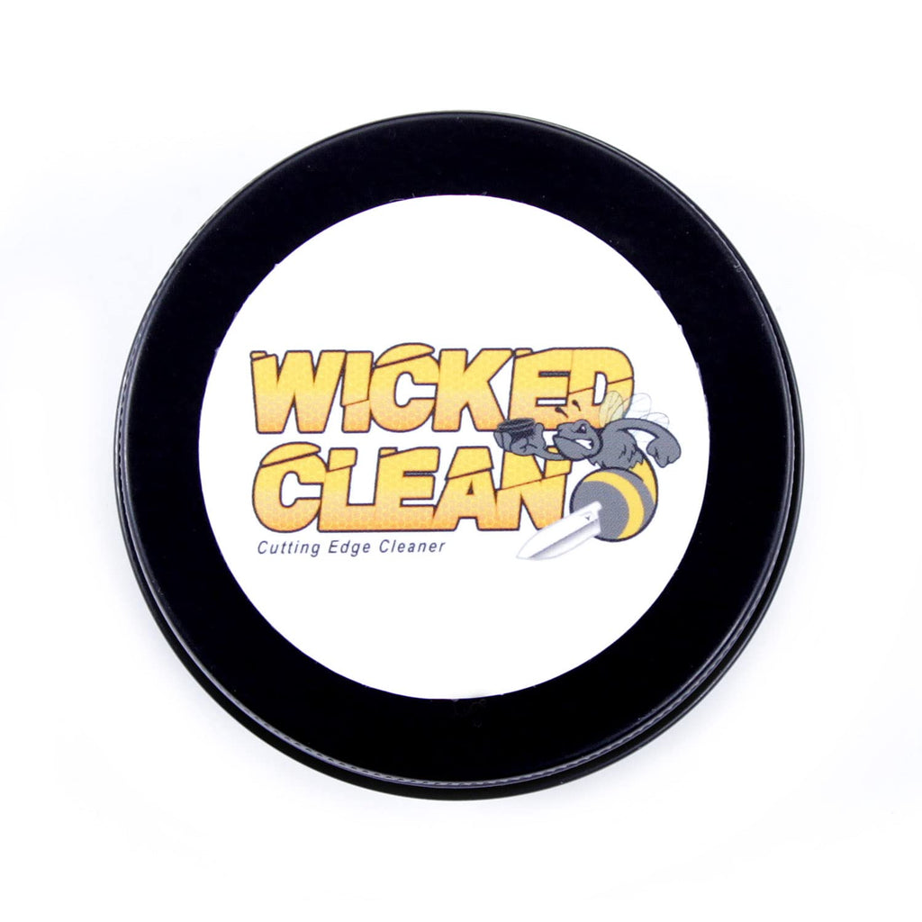 WICKED CLEAN - (2.0 oz.) - Cutting Edge Knife Cleaner - For Stainless Steel, Carbon Steel, and Damascus Steel - 100% Organic & Food Safe - (USA Made) – Cleans & Protects