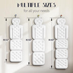 Full Body Bath Pillow for Bathtub, Thick Bath Cushion with Laundry Bag and 160 Silicone Suction Cups, Luxury Tub Padding Support for Head Back Butt Legs White 51" x 16"