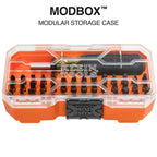 Klein Tools 33803 ProFlex 42-Bit Impact Driver Bit Set with Modular Case, S2 Steel, Magnetic, Adjustable Screwdriver