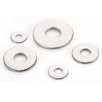 50 PCS 1/4" Stainless Flat Washers, 1" Outer Diameter, 18-8 (304) Stainless Steel Metal Washers for Screws and Bolts
