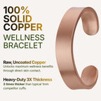 DEMMEX 3mm Thick Solid Copper Bracelet for Men & Women – 100% Pure, Raw, Uncoated Brushed Matte Copper Cuff – No Magnets – Heavy Gauge Thickest of Its Kind – Handmade in Turkey