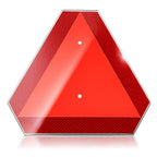 Slow Moving Vehicle Safety Sign,Slow Moving Vehicle Triangle Sign,Aluminum 14"x16" Engineering Grade Reflective for Golf Cart (Aluminum)