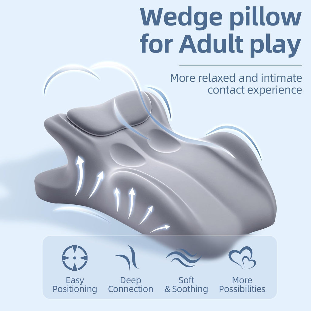 Arcova Sweet Spot Pillow, 27 Degree Couples Pillow for Couples Sweet Spot Intimacy Pillows, Maintains Perfect 27 Angle Every Time, Firm Foam That Won’t Shift, Waterproof & Washable Cover (Black)