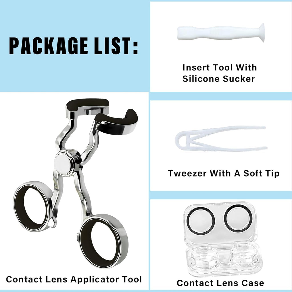 Contact Lens Applicator Tool，Remover for Soft and Color Contact Lenses，Support-Easy, Travel-Friendly