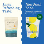 GOODONYA HYDRATE Electrolyte & Mineral Powder, 11.9oz, 42 Servings - Certified Organic, Real Lemon Juice, Himalayan Pink Salt, Stevia, Coconut Water, Paleo, Plant Based, No Sugar Added