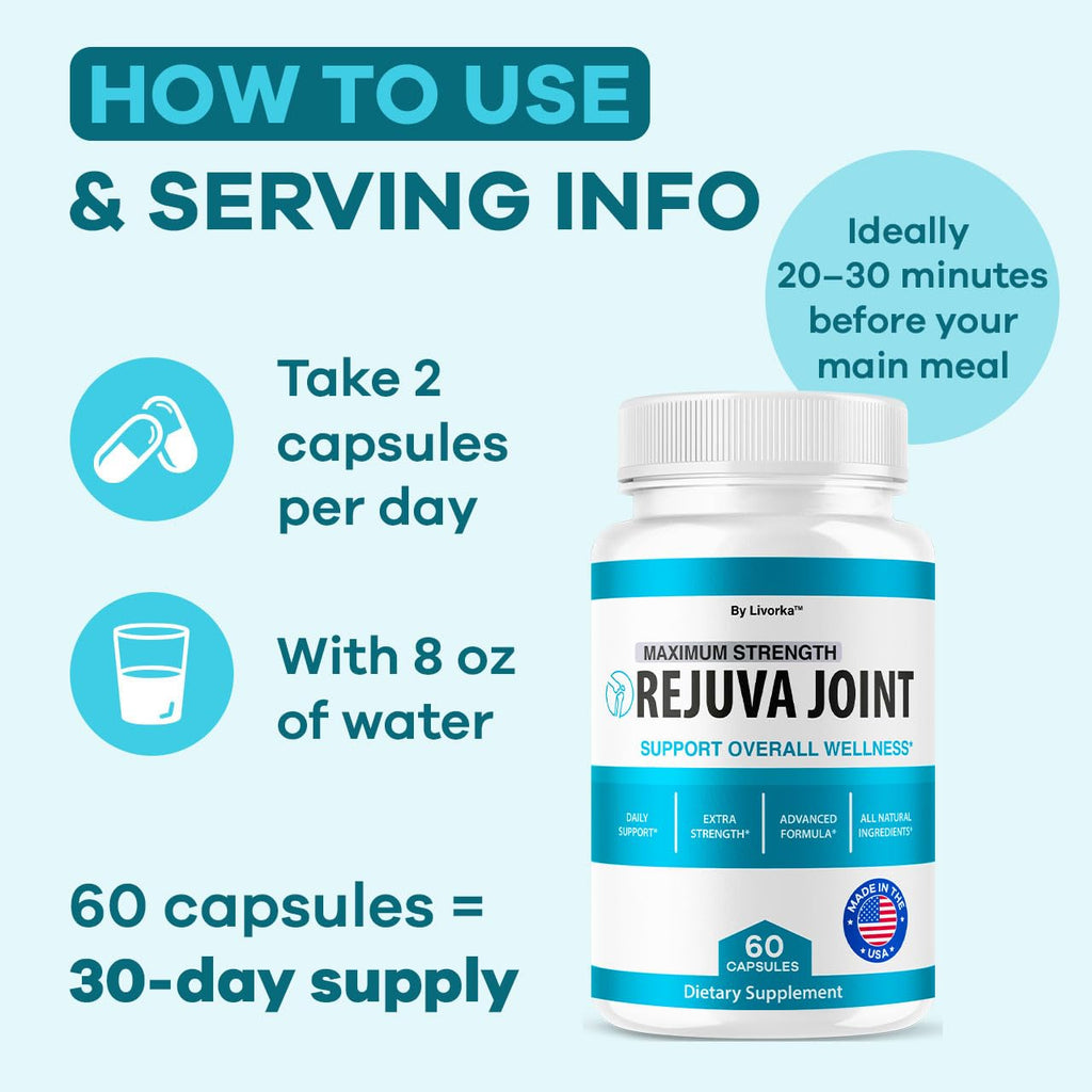 (3 Pack) Rejuva Joint - Official RejuvaJoint Supplement Pills Advanced Formula Maximum Strength Support, Natural Rejuv Capsules For Overall Health & Wellness Supports Review, 180 Capsules For 3 Months