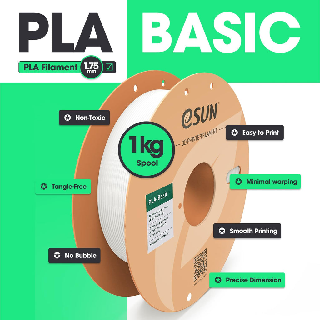 eSUN PLA Basic Filament 1.75mm Holly Green, 1KG Spool (2.2 LBS)