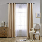 NICETOWN Biscotti Beige Blackout Curtains 84 Inches Long, W52xL84, 2 Panels
