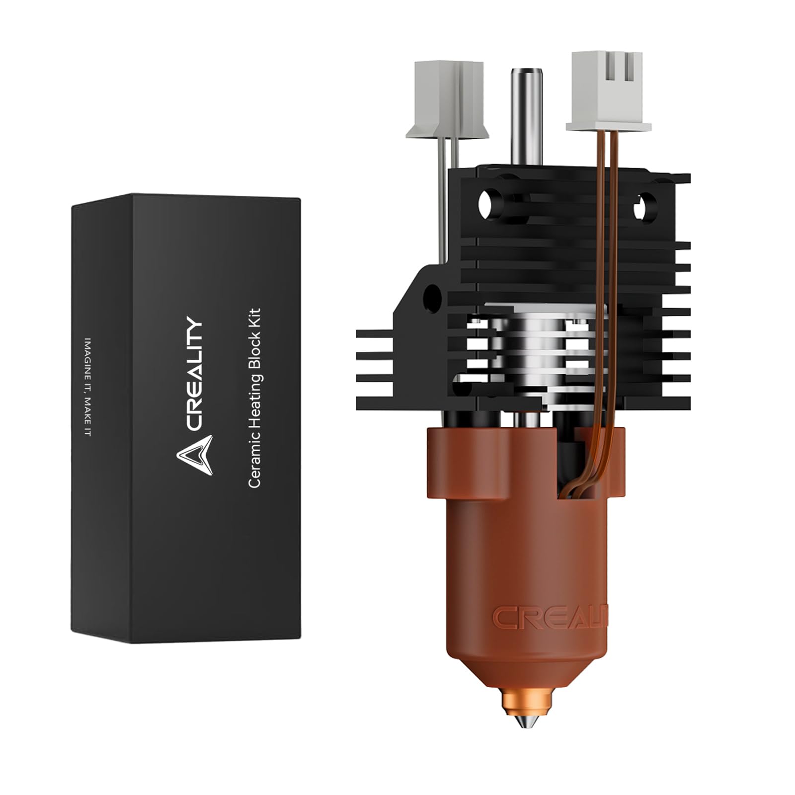 Creality Official K1 Max/K1C/K1 SE/K1 Upgrade Ceramic Heating Block Kit, Unicorn Quick-swap Nozzle Kit, K1 Max High-Speed Printing Hotend Kit, Supports 300°C High Temperature (Terminal Without Buckle)