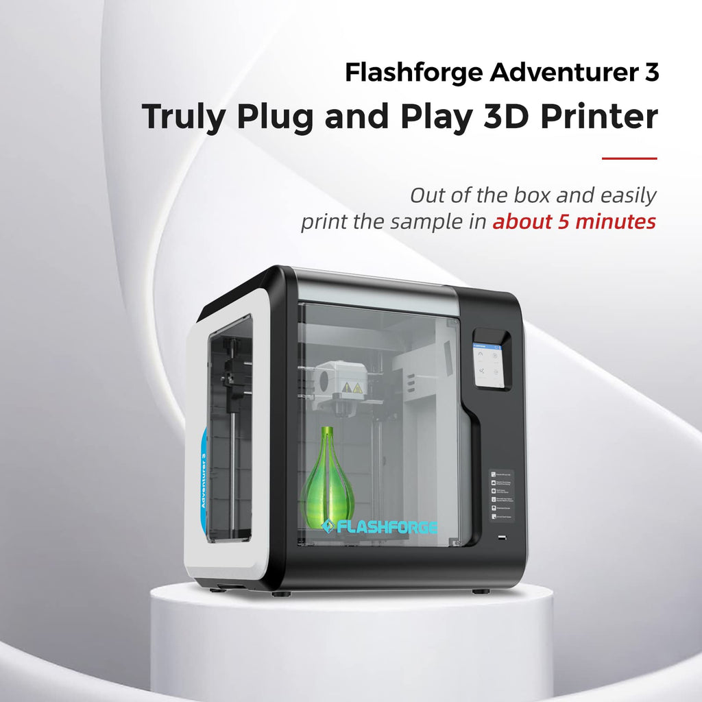 FLASHFORGE 3D Printer with Fully Auto Leveling, with 3S Detachable Nozzle, CoreXY All Metal Structure FDM 3D Prinrer