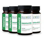 Best Life Herbals Prosta-Rye - Natural Prostate Supplement for Men Experiencing an Enlarged Prostate, Frequent Urination, Overactive Bladder - 4 Bottles, 120 Capsules