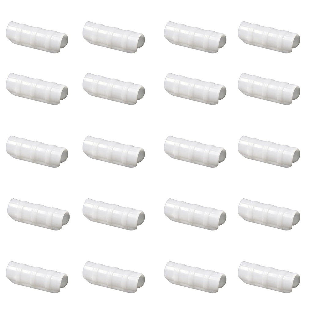 Farm Plastic Supply - Greenhouse Clamp 20 Pack - (3" Long x 3/4" Wide) - White ABS Clamps for Greenhouse, ABS Clips, Greenhouse Clamps for Farming, Gardening, Agriculture