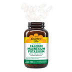 Country Life Target Mins - Calcium Magnesium Potassium Bone & Heart Health Supplement, 1000mg Calcium, 500mg Magnesium, Supports Calcium Utilization, 180 Tablets – Certified Gluten Free & Vegan