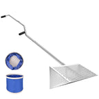Sea Flea Rake for Beach - Premium 304 Stainless Steel Sand Sifter w 48'' Ergonomic Curved Long Handle, Beach Sifter w Large Basket w Curved Teeth, Sand Crab Catcher for Shark Teeth, Shells