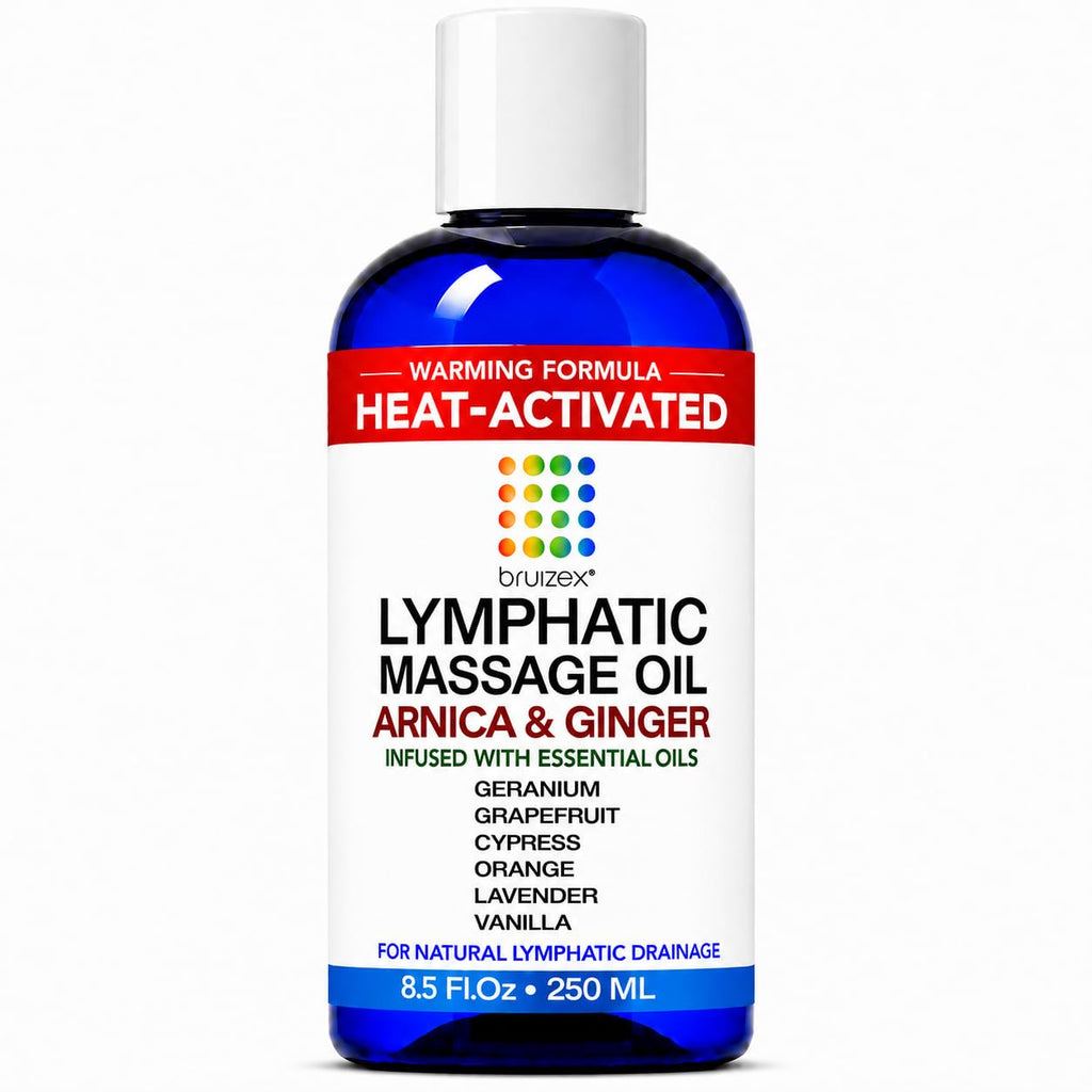 Lymphatic Drainage Massage Oil for Massage Therapy- Warming Arnica & Ginger | Surgeon-Developed Formula | Post Surgery Recovery, BBL, Liposuction, 360 Lipo, Tummy Tuck, Fibrosis | Made in USA | 8.5 Oz