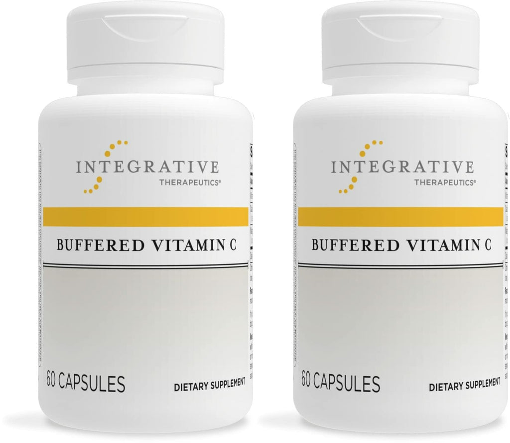 Integrative Therapeutics Buffered Vitamin C - Antioxidant Support Supplement for Healthy Skin & Connective Tissues* - Vegan & Gluten-Free - 60 Capsules (2 Pack)