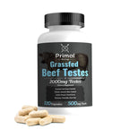 Primal Being Grassfed Beef Testes Capsules – Nutrient-Dense Beef Organ Supplement for Men, New Zealand Sourced, 120 Capsules