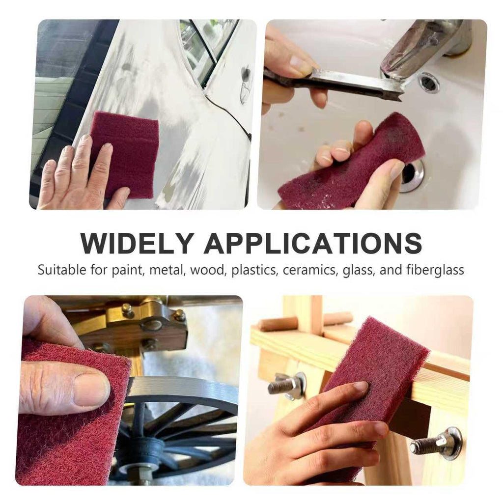 QZATTCAEN 4" x 6" Scuff Pad Maroon 6 Pack - Scuffing, Scouring, Sanding, Paint Primer Prep Adhesion Scratch - Surface Preparation Automotive Car Auto Body Woodworking 7447