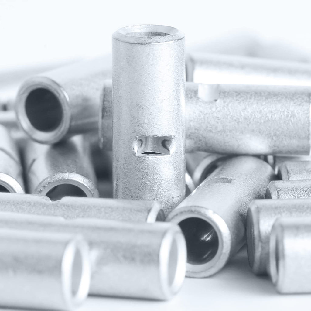 4 AWG/Gauge Non/Un Insulated Butt Connector Bare Crimp Splice
