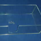 Sicily Acrylic Napkin Holder (5mm) Multifold Paper Towel Dispenser (9.87”W x 4.75”D x 2.75”H) Hand Towel Holder for Bathroom and Kitchen Countertop