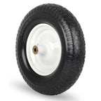 GICOOL 16" Solid Wheelbarrow Tire, 4.80/4.00-8" Flat-Free Tire and Wheel, 6" Centered Hub, 5/8" Axle Bore Hole for Wheel Barrow Garden Utility Cart Replacement