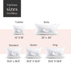 FAUNNA 600TC 100% Cotton Pillow Protectors, Standard Size (20x26), 4 Pack
