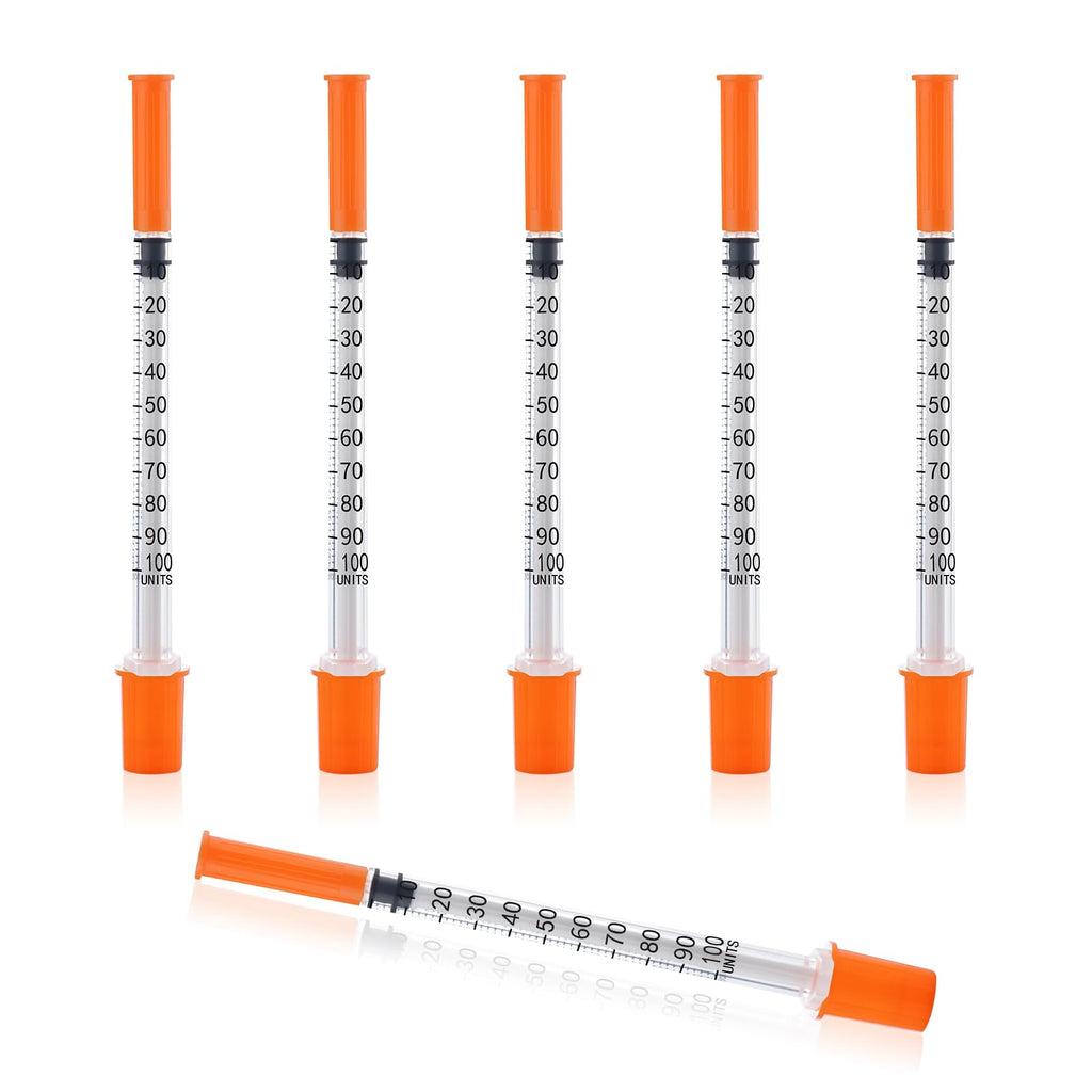 1ml 31G 1/4" 6mm Syringe, 1cc Syringes, Individually Wrapped, Pack of 100